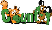 Country kennels white text header logo